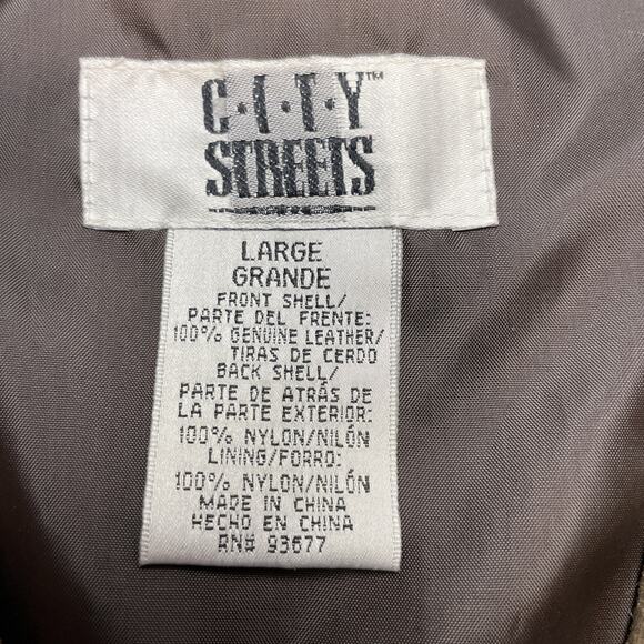 Vintage City Streets Seude Vest Mens L Brown Genuine Leather 5 Button Formal - Picture 3 of 8